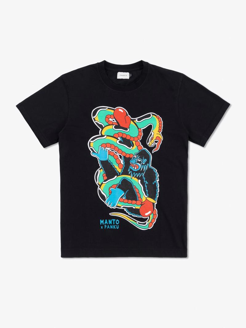 MANTO X PANKU struggle tshirt- black